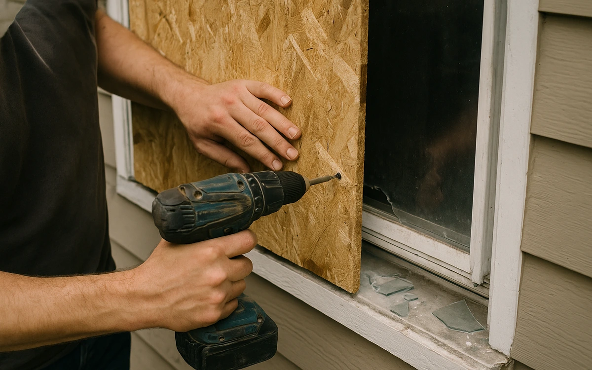 Emergency window board up contractor